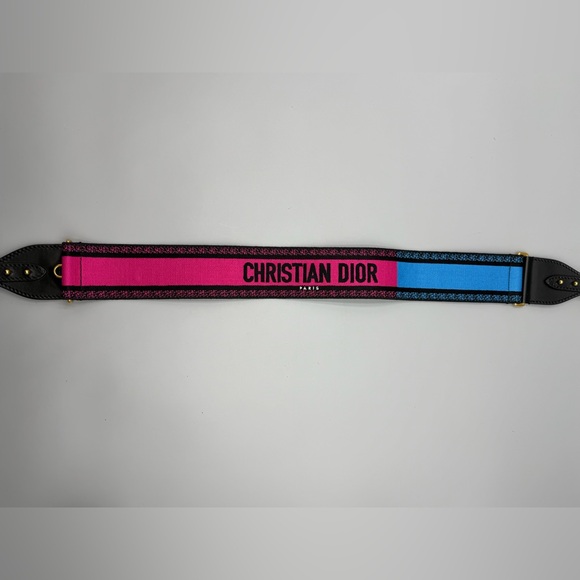 Dior Shoulder Guitar Strap Black/Pink/Blue - Picture 5 of 6